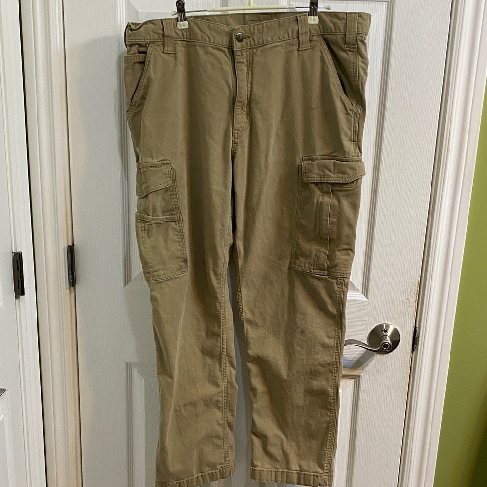 Carhartt Cargo Pants Men 38 x 30 Canvas Work Pant Relaxed Fit Rugged Flex BN3574